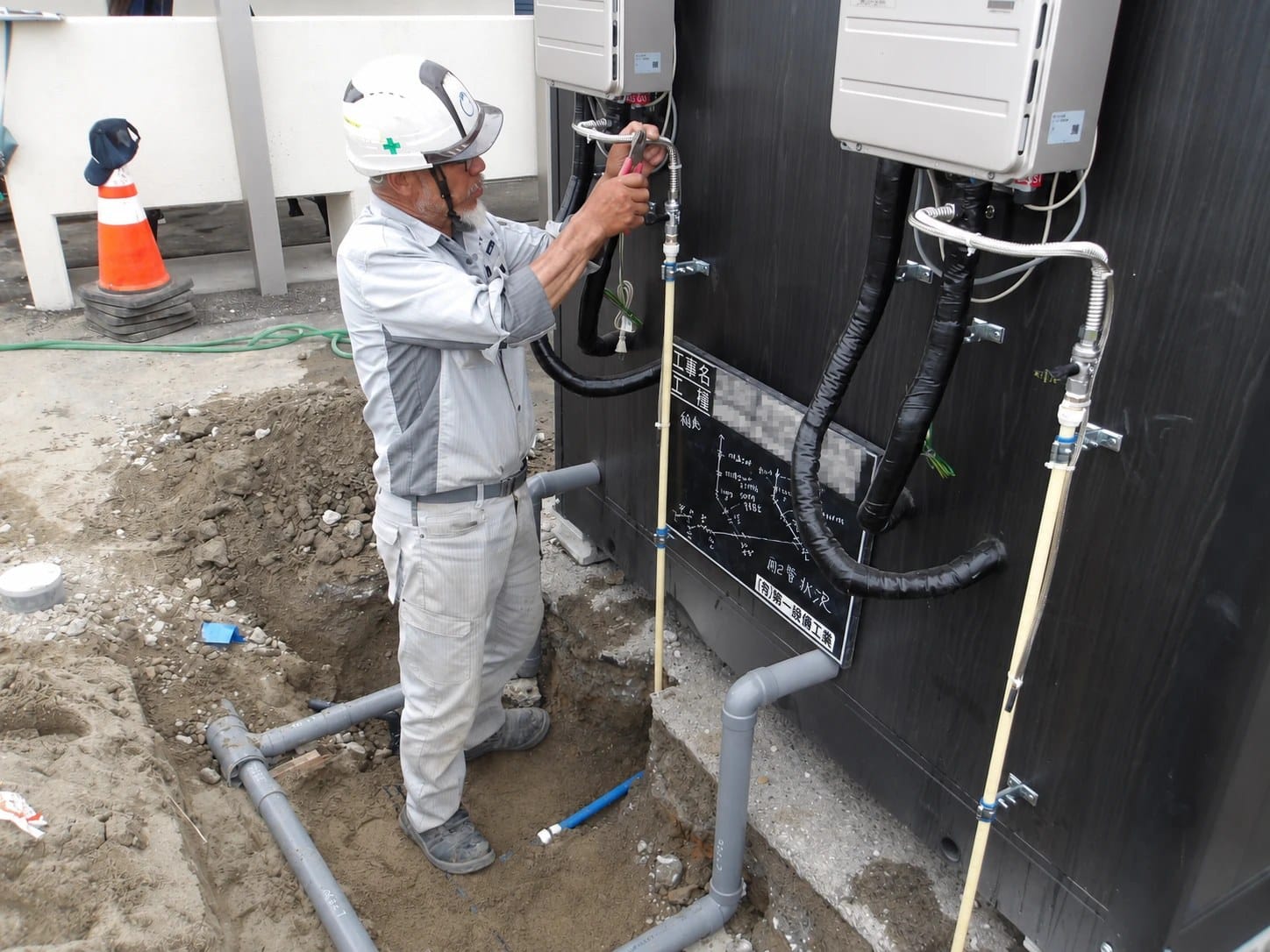 給排水衛生設備工事 施工例 配管状況